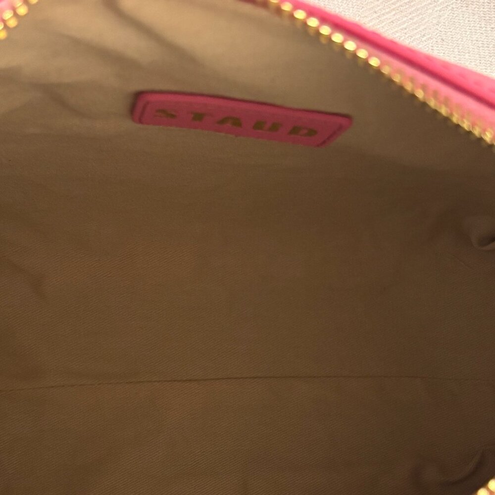 FINAL MARK DOWN!! Staud Pink Leather & PVC Medium Shirley Handbag - Picture 8 of 9